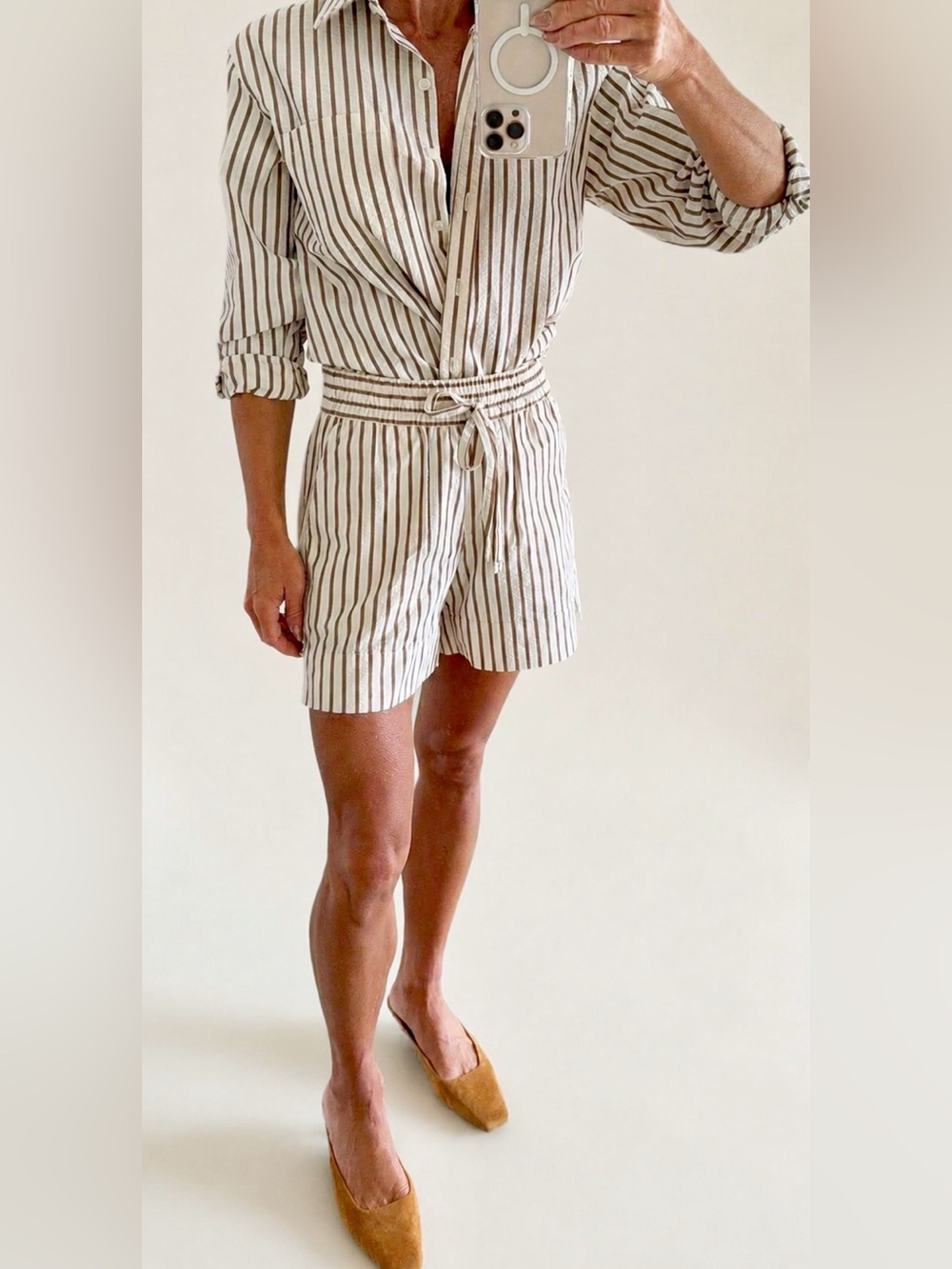 Banana Republic Striped Seersucker Two-Piece Set – XS/XXS – NWT